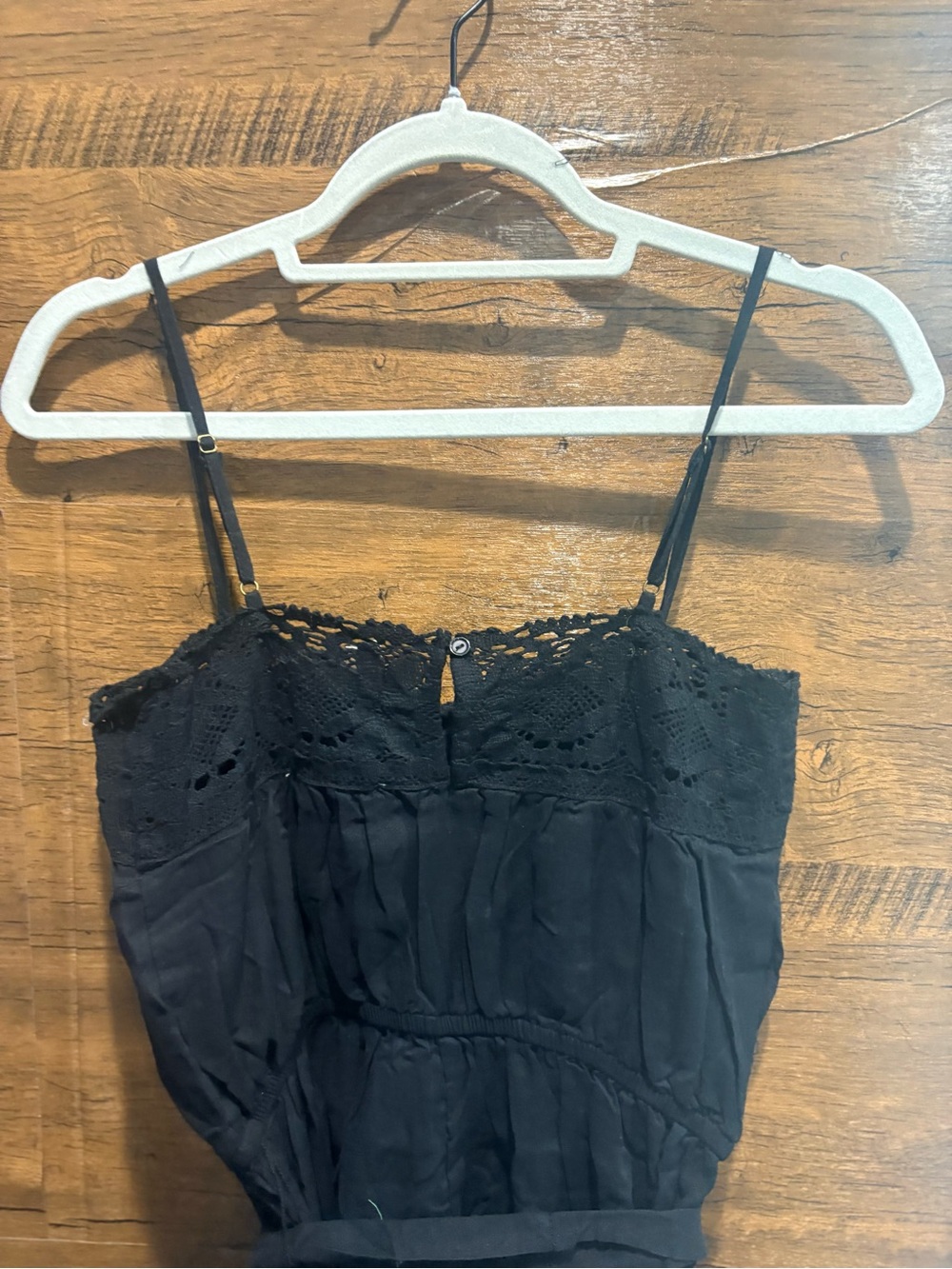 Oliviaceous Black Lace-Trim Tie-Waist Romper - Picture 5 of 7